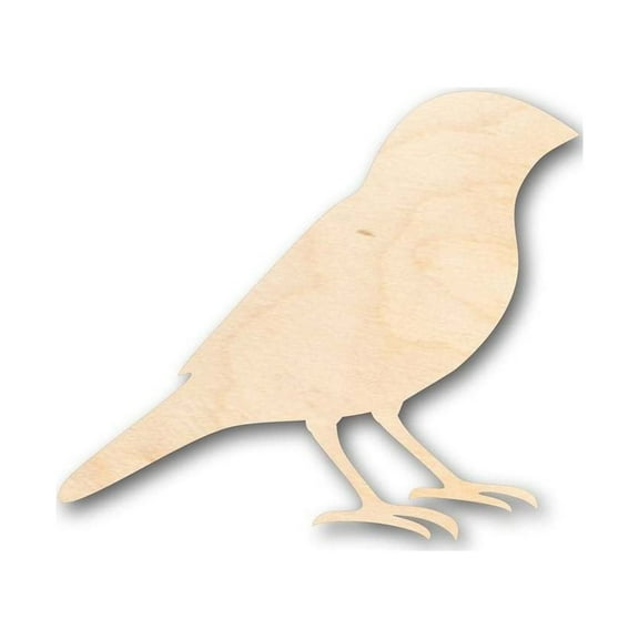 Unfinished Wood Finch Shape - Animal - Bird - Wildlife - Craft - up to 46" DIY 4" / 1/4"