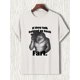 thumbnail image 3 of [1pc Fashionable Graphic Print T-Shirt] Summer Casual Crew Neck T-Shirt, Polyester Knit Fabric with Slight Stretch, Regular Fit, with Humorous Graphic Print, for Adults, Fashionable Everyday Wear, 3 of 8