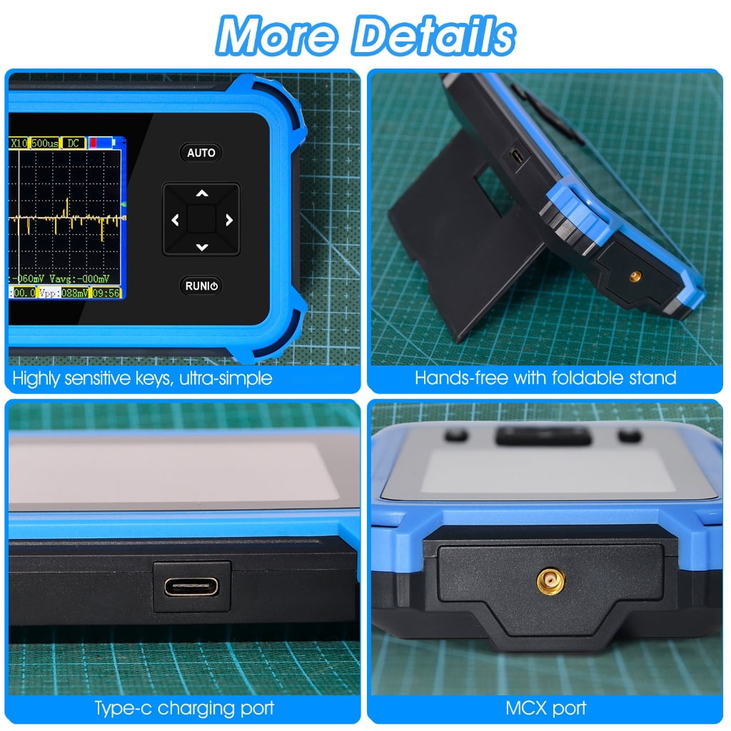 Digital Handheld Oscilloscope 1MHz to 930MHz Frequency Ranges 1MHz Bandwidth