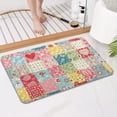thumbnail image 4 of Pioneer Flower Floral Print Pattern Bathroom Rugs Mat, Non Slip Microfiber Bathroom Rug with Rubber Backing, Soft Mats for Bathroom Floor Tub Shower, 17"x27", 4 of 5