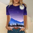 thumbnail image 2 of RKSTN T-Shirts Graphiques pour Femmes Mode Tendance Manches Courtes Chemises Rétro Col Rond Hauts Amples Blouse T-Shirts, 2 of 7
