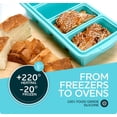 thumbnail image 7 of Silicone Freezer Tray With Lid - Soup Container Molds Large Ice Cube Tray- Makes 8 1 Cup Portions Cubes  2-pack Storage Food Soups & Meal Prep Oven Dishwasher -safe, 7 of 7