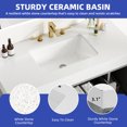 thumbnail image 4 of ModFusion 40-Inch Gray Bathroom Vanity with Quartz Stone Basin & Undermount Ceramic Sink, MDF & Particleboar Storage Cabinet, 4 of 9
