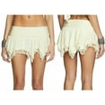 thumbnail image 5 of Douhoow Women Ruffle Mini Skirts Solid Low Waist Irregular Pleated Flowy Skirts, 5 of 7