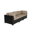 thumbnail image 5 of Afuera Living Contemporary 3-Piece Resin Wicker Patio Sofa in Tan, 5 of 15