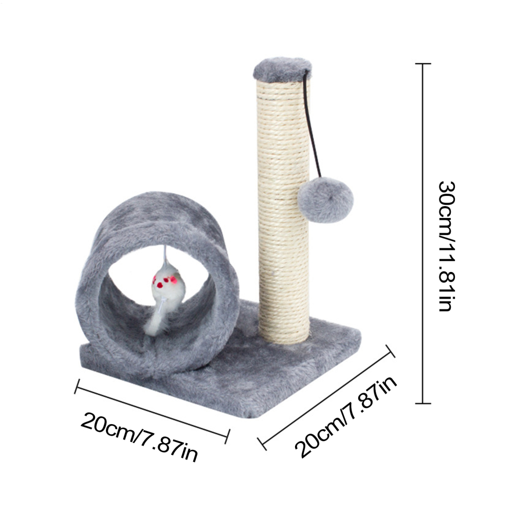Ksruee Cat Scratch Post Kitten Climbing Scratch Pillar Elevated Interactive Cat Scratching Post for Exercise Stress Relaxation Climbing Burrowing realistic