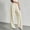 Beige, variant on PWPSG High Waist Drawstring Pleated Wide Leg Casual Pants, Breathable Comfort Trousers for Daily Commute & Trendy Work Outfits White S