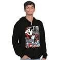 thumbnail image 4 of The Smurfs Kanji Up To No Good Zip Hoodie Sweatshirt Men Brisco Brands L, 4 of 6