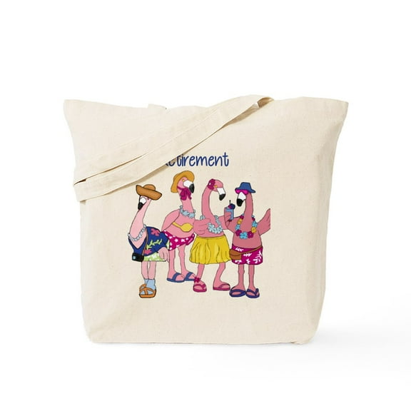 CafePress - Retired Flamingos Tote Bag - Unisex Canvas Tote Bag, Beige, 1-Piece