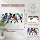 thumbnail image 2 of Decoración de pared con pájaros de metal, pájaros en ramas, decoración colgante para el hogar, ramas y pájaros, letreros de pared con temática natural., 2 of 8