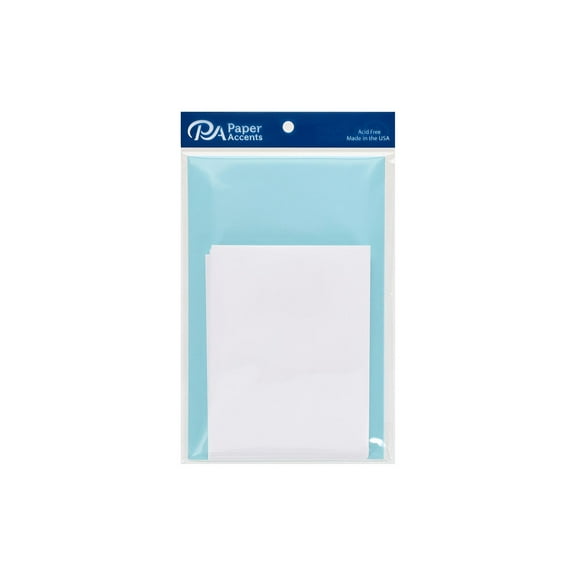 Accent Design Paper Accents Cardmakers Choice Card & Envelopes, 80Lb, Arctic, 4.25"x5.5", 25pc – Blank Cards and Envelopes for DIY, Note Cards with Envelopes