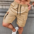 thumbnail image 7 of Mens Cargo Shorts Multi-Pocket 7" Inseam Lightweight Quick Dry Elastic Waist Drawstring Short Pants Outdoor Hiking Summer Wear, 7 of 7