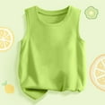 thumbnail image 4 of Gubotare Girl Tank Tops Athletic Girl's Crewneck Racerback Basic Tank Tops Sleeveless Casual Dance Top (Green,18-24 Months), 4 of 6