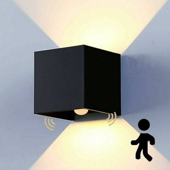 Motion Sensor LED Wall Lighting, Energy Efficient 12W 3000K Warm White Light, Elegant Square Design With Lightweight And Stylish Build, For Indoor And Outdoor Use