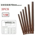 thumbnail image 4 of 2 Pcs 1:50 Conical Degree Manual Pin Taper Shank Hand Reamer 3mm, 4 of 6