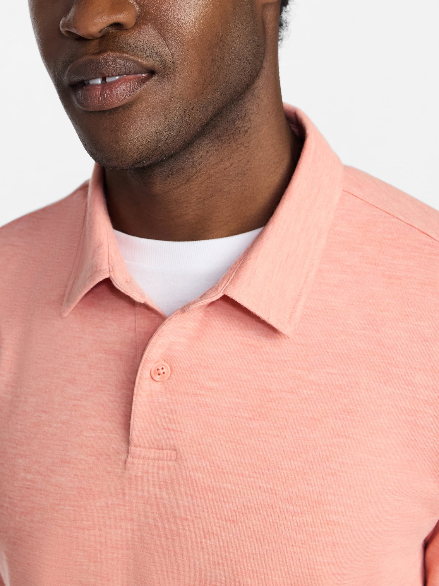 George Men's and Big Men's Double Knit Polo Shirt with Short Sleeves, Sizes S-5XL