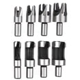 thumbnail image 2 of 8pcs / set Carbon Steel Wood Plug Cutter 10mm Round Shank Drill Bit Accessory, 2 of 11