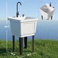 thumbnail image 2 of Portable Camping Sink with Faucet & Soap Dispenser 19.7" High Basin Open-Frame Design for Outdoor Travel & Camping, 2 of 7