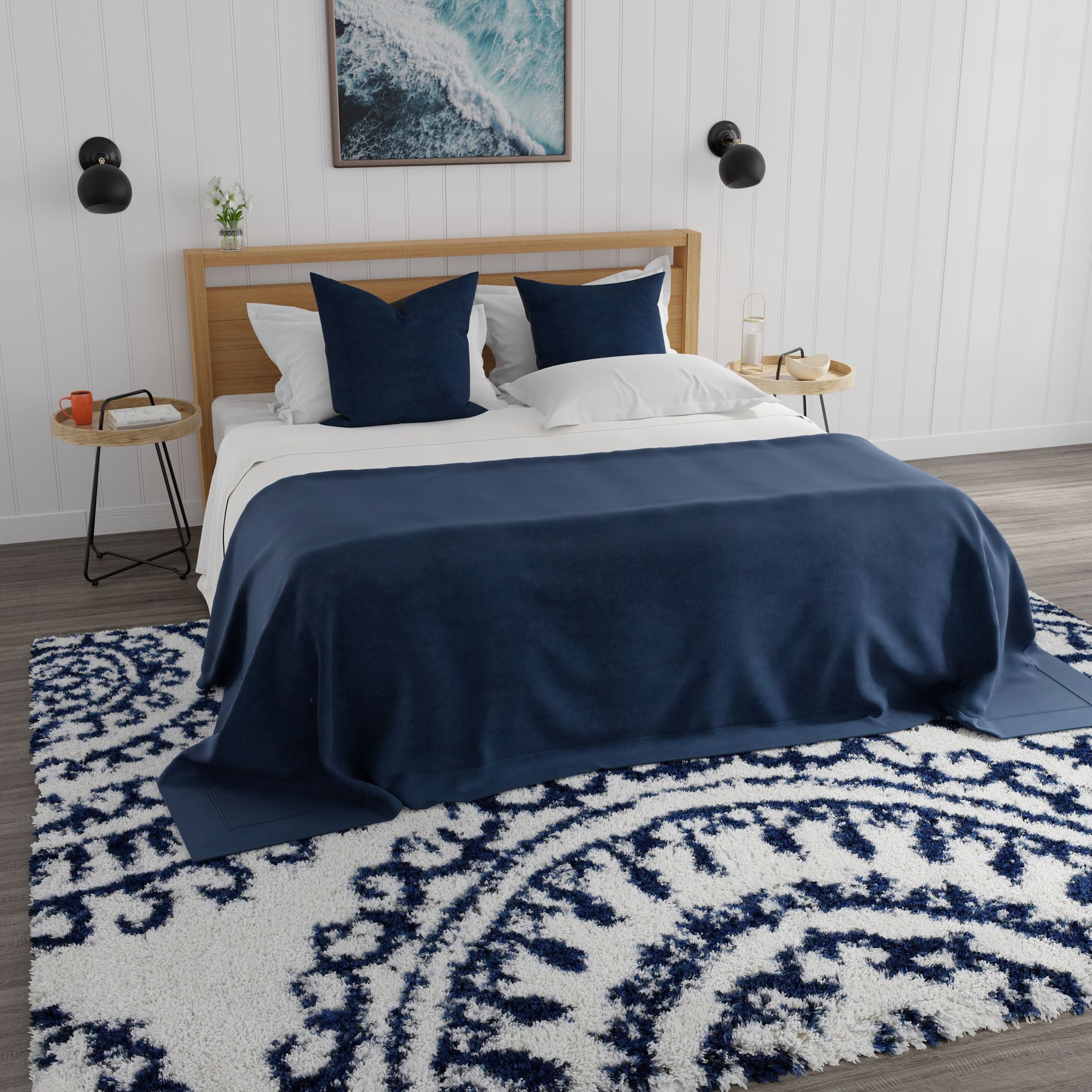 Mason Brooks Indigo Shag CG15A Transitional Geometric 2'6" X 8' Area Rug