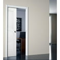 thumbnail image 3 of Sliding Pocket Door 18 x 80 inches with Opaque Glass / Mela 7012 Matte White / Kit Rail Hardware / MDF Interior Bedroom Modern Doors, 3 of 3