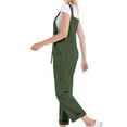 thumbnail image 2 of FAIWAD Women's Casual Wide Leg Jumpsuit Sleeveless Adjustable Straps Baggy Rompers with Pockets, 2 of 4