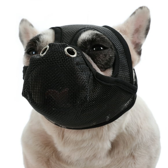 Dog Muzzle Breathable Mesh for Short Snout Dogs Biting Barking
