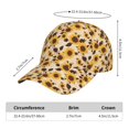 thumbnail image 2 of Honeii Vintage Plaid Cute Sunflower Print Hat, Women's Baseball Hat Unisex Fit, Baseball Cap,Adjustable One Size, 2 of 6