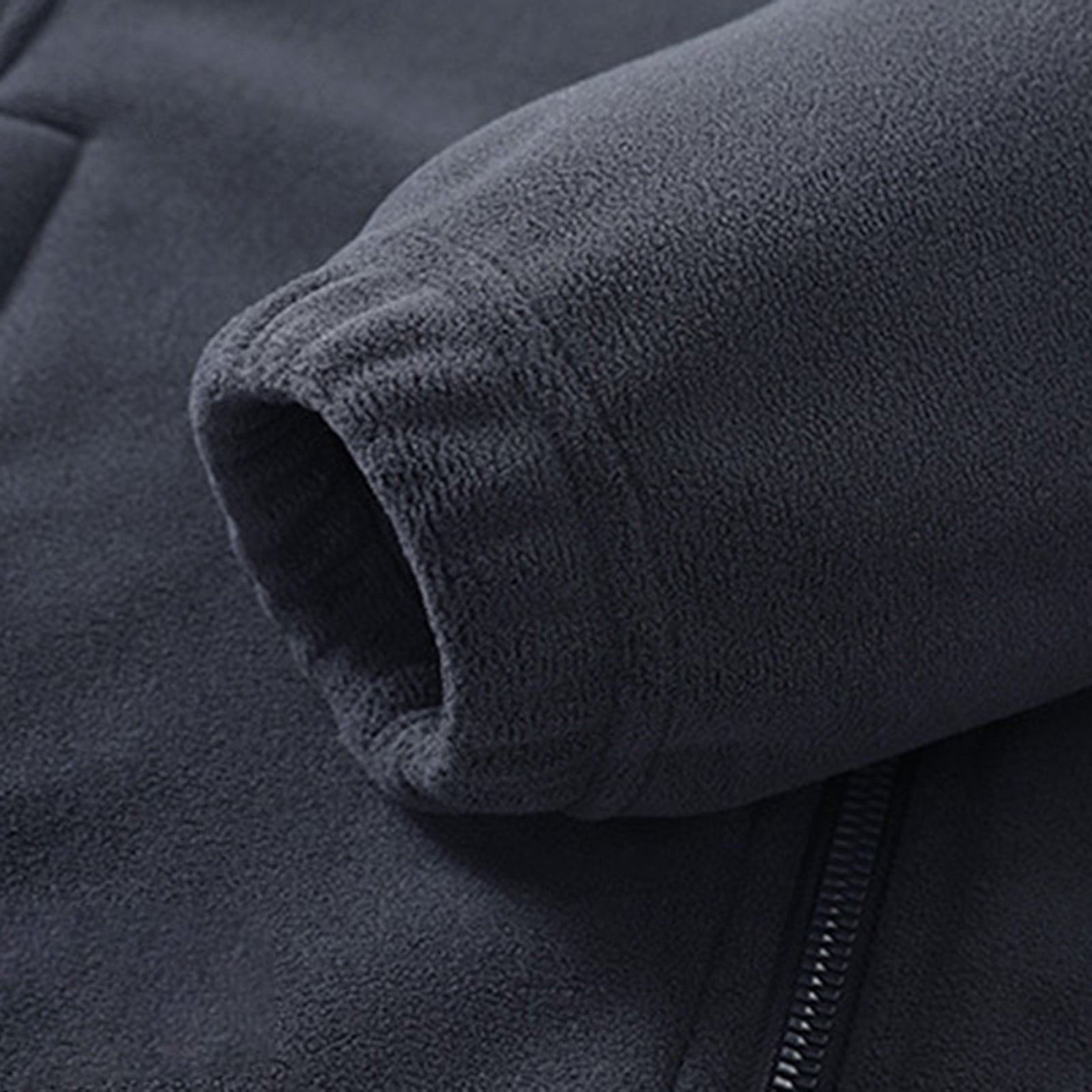 Men's Waterproof Softshell Jacket Long Sleeved Stand Up Collar Wool Jacket for Travel Hiking Golf