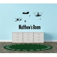 thumbnail image 2 of Easy To Apply Helicopters Decoration Longbow Apache Blackhawk & Boeing CH-47 Silhouette Design Vinyl Wall Decal - Kids Bedroom Personalized Name Wall Sticker 10" x 6", 2 of 3