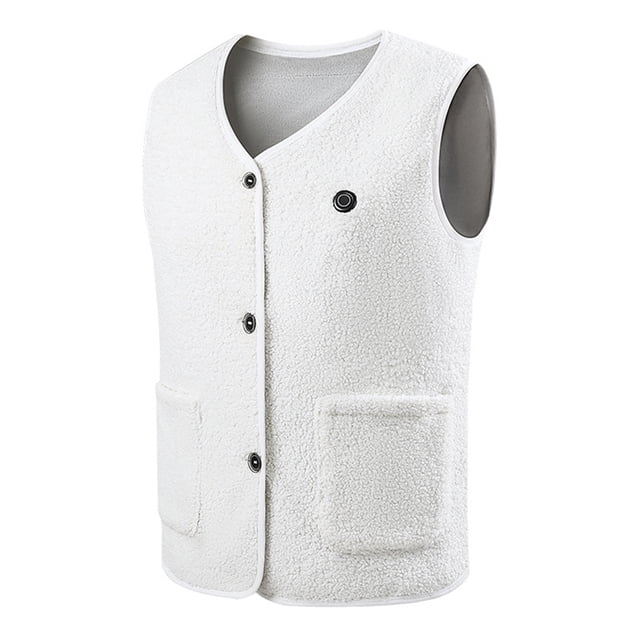 WDOplteas Chaleco Calefactor Eléctrico Unisex A Prueba Viento para Deportiva Senderismo (blanco XXXL)