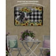 thumbnail image 6 of Outdoor TV Cover 30 to 32 Inch Weatherproof, Yellow Sunflower Cow Farmhouse Waterproof TV Screen Protector for Outside Decor with Zipper and Pocket 30"L x 19"H&nbsp; , Black And White Check Plaid, 6 of 7