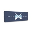 thumbnail image 3 of Life Better At Lake Crossed Oars Typography Graphic Art Gallery Wrapped Canvas Print Wall Art, 3 of 7