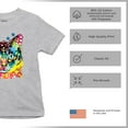 thumbnail image 4 of Tee Hunt Dean Russo Eyes Cat Youth T-Shirt Neon Colorful Cute Kitten Kids, Gray, Medium, 4 of 5