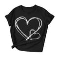 thumbnail image 4 of BLVB Women Valentines Day Shirts Love Heart Graphic Short Sleeve Cute Round Neck Shirt for Women Lover Gift Tops, 4 of 7