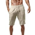 thumbnail image 1 of Gibobby Short Cargo à Cordon pour Homme Coupe Décontractée avec Poches Travail Randonnée Été Short Athlétique Homme[Beige,G], 1 of 3