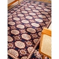 thumbnail image 6 of Rugsotic Carpets Hand Knotted Wool and Silk Area Rug, 5'x8', Rectangle, Black, Oriental Handmade Low Pile Rug for Living Room Bedroom, 6 of 12