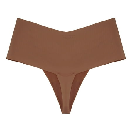 Pavied Panties for Women Seamless Underwear Plus Size Underwear Hot Girls Panty Yoga Underwear Bikini String Seamless Thongs Underwear Solid Nylon Ice Silk High Waisted Underwear F M