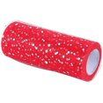 thumbnail image 1 of Sequin Tulle Net Roll 6" X 10 Yard Diy Clothing Fabric Accessory (pink + White) zhangyuxiang LED, 1 of 2