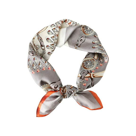 Neck Scarves Silk Scarves Silk Feeling Scarf Medium Square Satin Head Scarf for Women 27.5 × 27.5 Inches