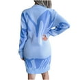 thumbnail image 4 of CEHVOM Women Casual Loose Geometric Patterns Sweater Knit Dress, 4 of 6