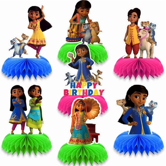 Mira Royal Detective Honeycomb Centerpieces 7Pcs 3D Table Decorations Party Supplies