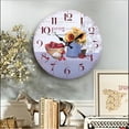 thumbnail image 6 of DESIGNICE Cuckoo Clocks for Wall Blue Kitchen Decor Cute Alarm Clocks 30Cm Retro Style Sunflower Wall Clock Home Living Room Bedroom Decoration, 6 of 7