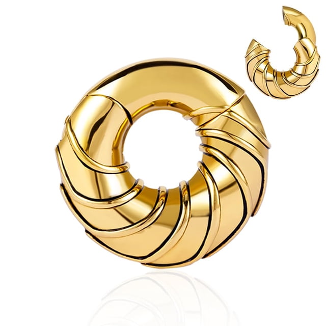 Vankula - 2 pesas de oreja de 0G de 8 mm para orejas estiradas, ganchos de aros pesados, calibradores para orejas, hipoalergénicos de acero inoxidable quirúrgico 316L para mujere
