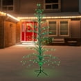 thumbnail image 3 of Northlight Pre-Lit Cascade Artificial Twig Tree Outdoor Christmas Decoration - 9' - Green Lights, 3 of 9