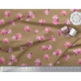thumbnail image 3 of Soimoi Moss Georgette Fabric Magnolia Floral Printed Craft Fabric by The Yard 42 Inch Wide, 3 of 3