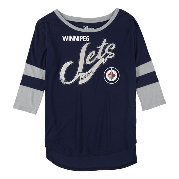 Camiseta gráfica de Manga 3/4 G-III Sports Winnipeg Jets Azul Mediana