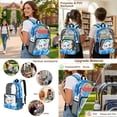 thumbnail image 5 of ZUXONGSY Rainbow Elephant Print Kids Clear Backpack Set, 3 Pcs Heavy Duty Transparent Bookbag with Lunch Bag, See Through School Bags for Elementary Middle High School, 5 of 5