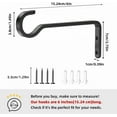 thumbnail image 6 of 2 Pack Outdoor Iron Plant Hangers for Plants, Heavy Duty Plant Brackets with Metal Plant Hooks,6 Inch, 6 of 9