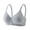 Grey, variant on MVRLSH Sports Jelly Bras for Women Ribbed Full Coverage V Neck No Underwire Support Comfort Everyday lette Strapless Bra