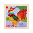 thumbnail image 1 of Nueve~Piezas Rompecabezas De Madera Coche De Animales De Dibujos animados Rompecabezas De Madera Educación Infantil Puzzle Educativo 2~5 Años Juguete De Madera, 1 of 3